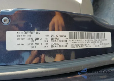 2009 Chrysler Town & Country Touring из США, поврежденный, VIN 2A8HR54149R510369